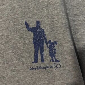 Disney 50th Anniversary Gray Tee with Blue Graphic